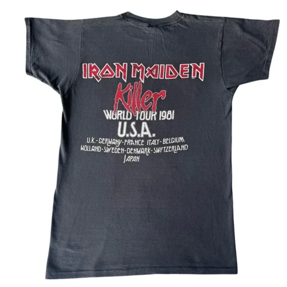 1981 Iron Maiden Killers Tour‎ Tee M Screen Stars VTG Metal Eddie Single Stitch